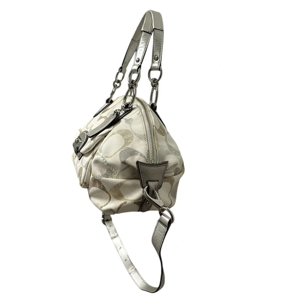 Coach Kristin Signature Dome Sequin Satchel Shoulder Bag #19338